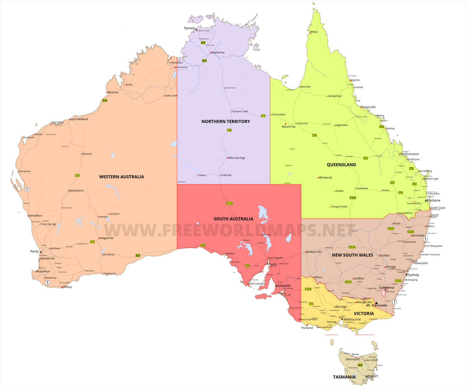 freecol australia map