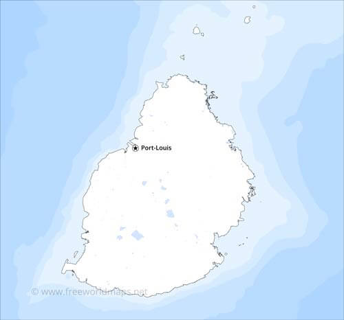 Mauritius simple map
