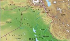 Iraq physical map