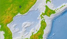 Japan physical map