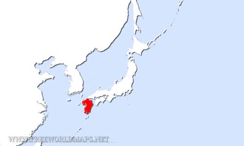 Kyushu location map