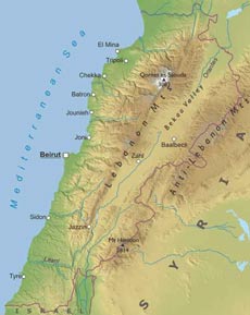 Lebanon geographical features
