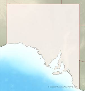 South Australia blank map HD