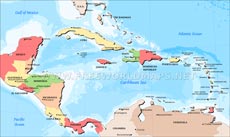 Central America political map