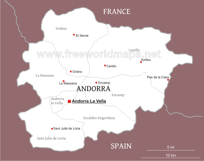 Andorra Political Map