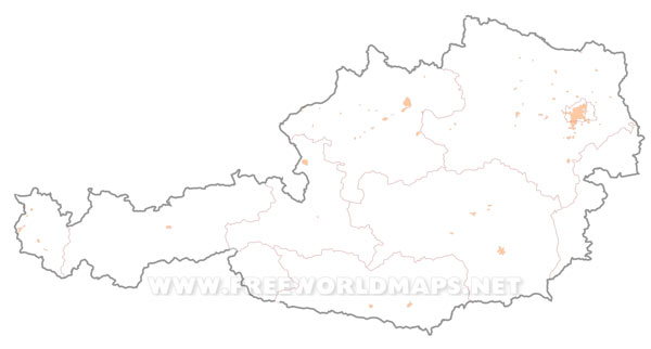 Austria blank map HD