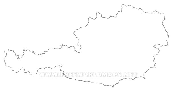 Austria outline map
