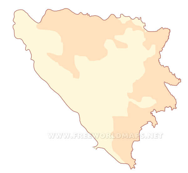 Bosnia blank map HD
