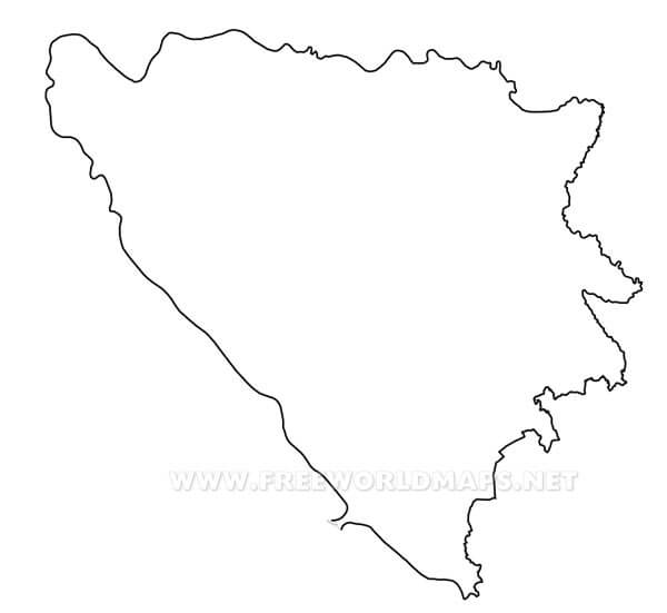 Bosnia outline map
