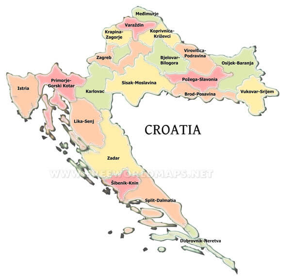 Croatia counties
