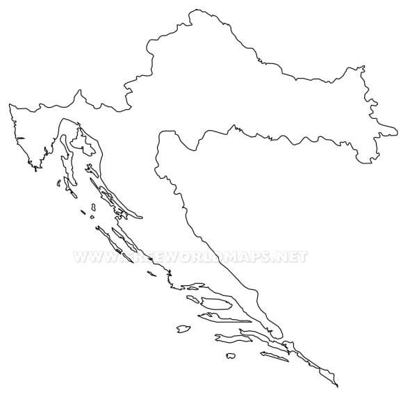 Croatia outline map