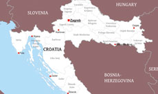 Croatia political map