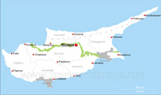 Cyprus political map
