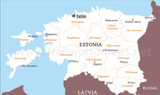 Estonia political map