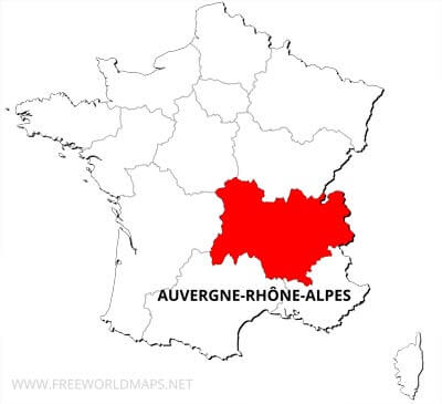 Auvergne-Rhône-Alpes location on France map