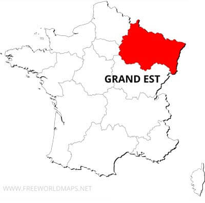 Grand Est location on France map