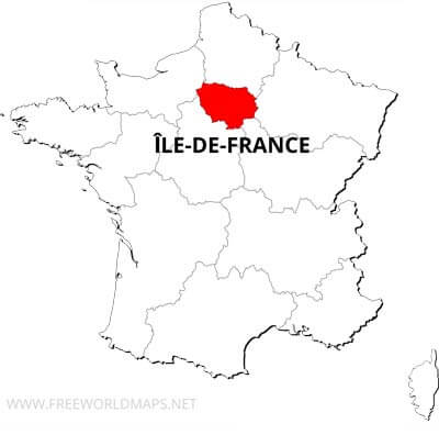 Île-de-France location on France map
