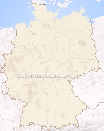Germany blank map HD