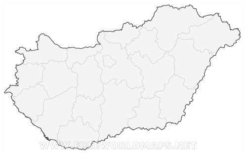 Hungary blank map HD