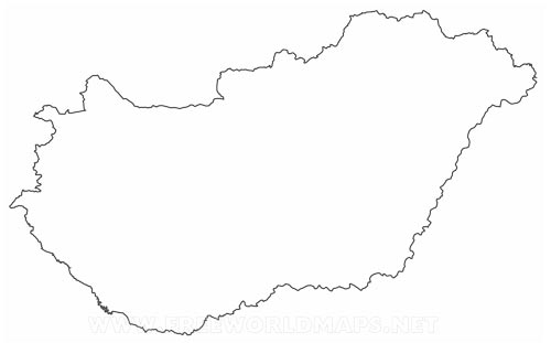 Hungary outline map