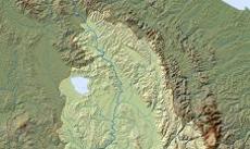 Umbria blank physical map