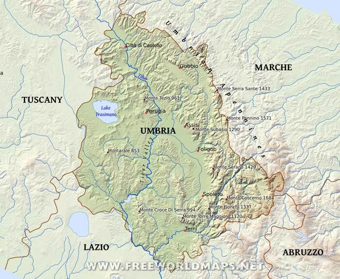 Umbria map