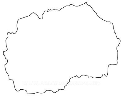 North Macedonia outline map