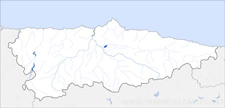 Asturias HD blank map