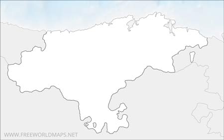 Cantabria HD blank map