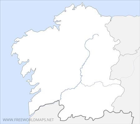 Galicia HD blank map