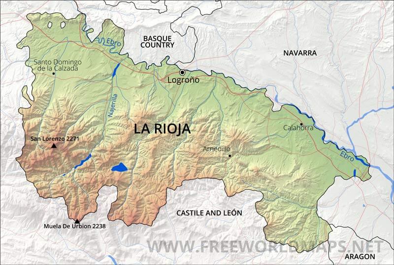 La Rioja map
