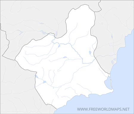 Murcia HD blank map