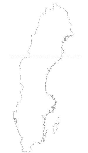 Sweden outline map