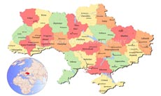 Ukraine political map