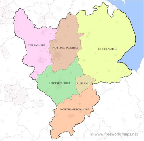 East Midlands counties