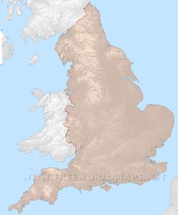 England blank map