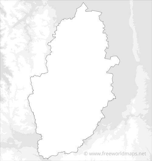 Nottinghamshire blank printable map