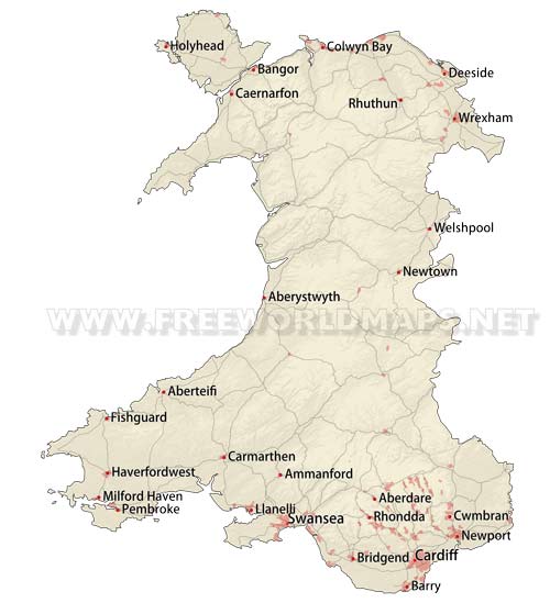 Wales Political Map