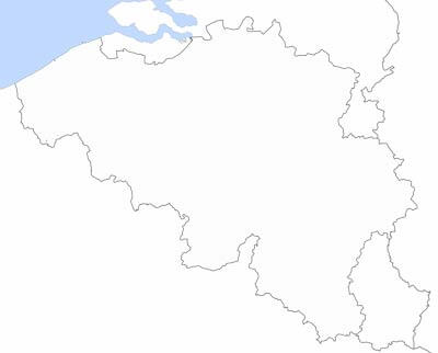Carte Belgique vierge