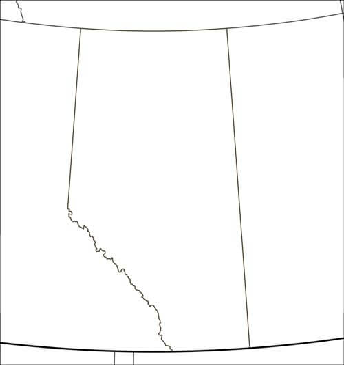 Carte Alberta vierge