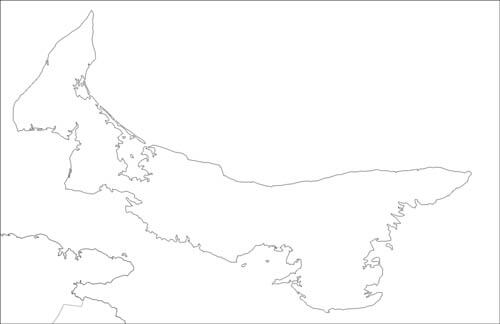 Carte Île-du-Prince-Édouard vierge