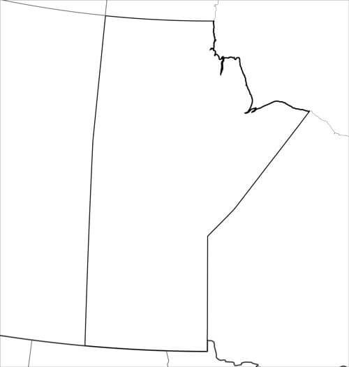 Carte Manitoba vierge