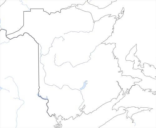 Carte Nouveau-Brunswick vierge