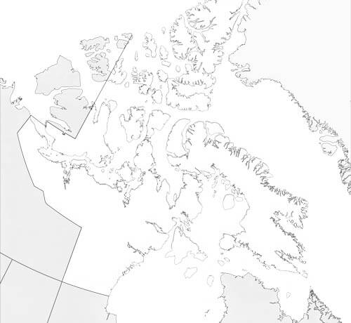Carte Nunavut vierge