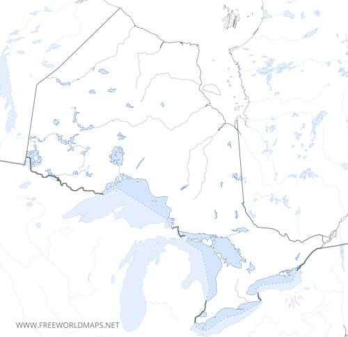 Carte Ontario vierge