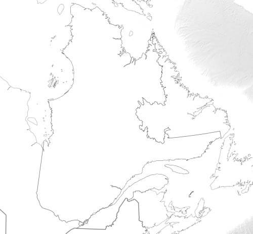 Carte Québec vierge