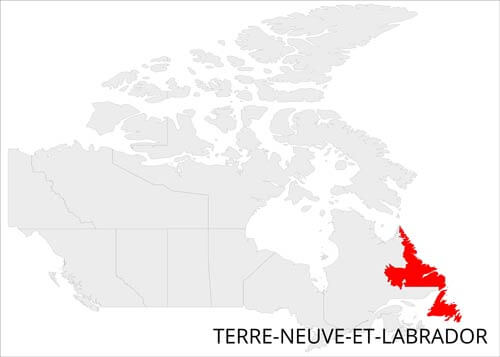 Où est Terre-Neuve-et-Labrador?