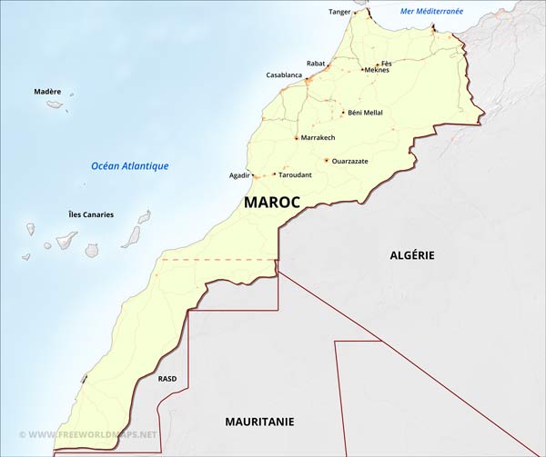 Maroc carte
