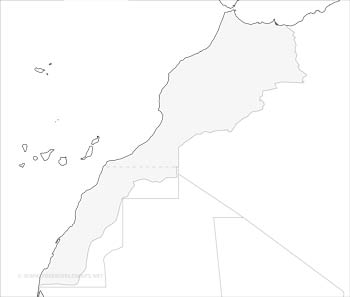 Carte Maroc vierge