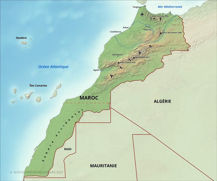Carte Maroc